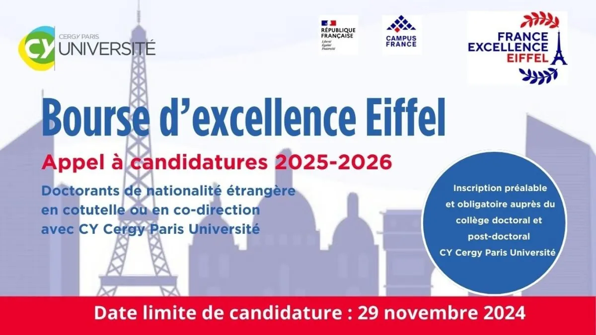 Bourses Eiffel a lUniversite CY Cergy Pontoise 2025 2026