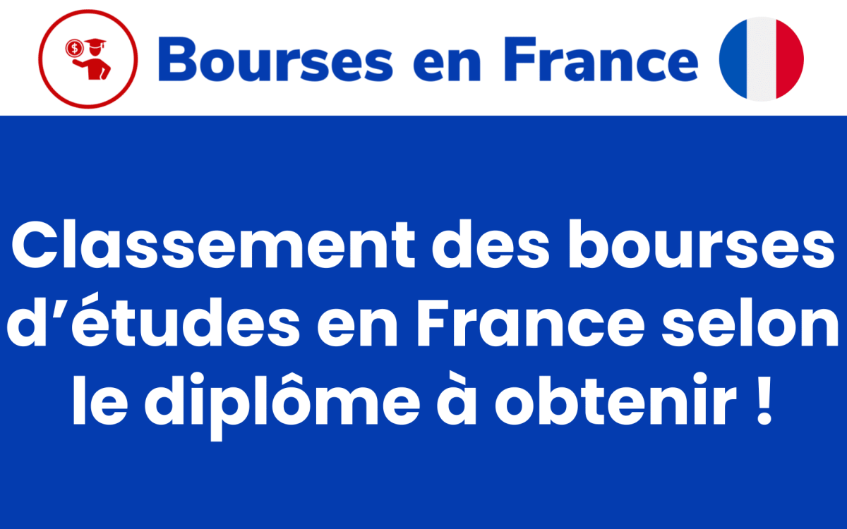 Classement des bourses en France selon le diplome a obtenir